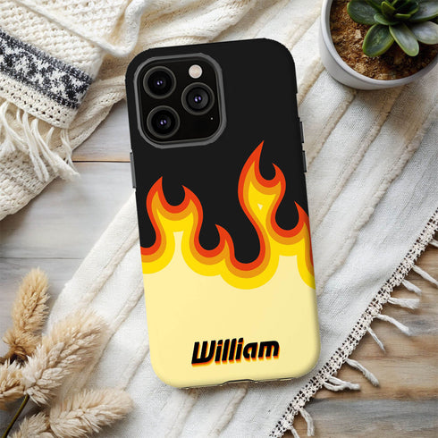 Personalized Cool Flame Effect iPhone Case